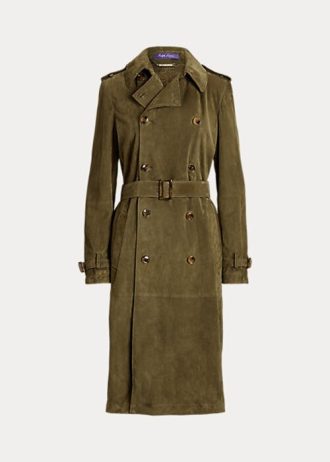 Manteaux en daim d&rsquo;agneau Romilly Olive Ralph Lauren pour femmes