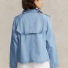 Manteaux en denim bleus surdimensionnés coupe carrée Ralph Lauren pour femmes