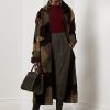 Manteaux en peau lainée patchwork Harmon de Ralph Lauren Olive pour femmes Manteaux en peau lainée patchwork Harmon de Ralph Lauren Olive pour femmes
