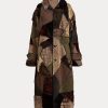 Manteaux en peau lainée patchwork Harmon de Ralph Lauren Olive pour femmes Manteaux en peau lainée patchwork Harmon de Ralph Lauren Olive pour femmes
