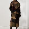 Manteaux en peau lainée patchwork Harmon de Ralph Lauren Olive pour femmes Manteaux en peau lainée patchwork Harmon de Ralph Lauren Olive pour femmes