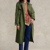 Manteaux en popeline verts Ralph Lauren pour femmes