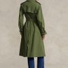 Manteaux en popeline verts Ralph Lauren pour femmes