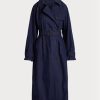Manteaux en sergé de coton mélangé bleu marine Ralph Lauren pour femme Manteaux en sergé de coton mélangé bleu marine Ralph Lauren pour femme