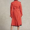 Manteaux en soie mélangée orange Ralph Lauren pour femmes Manteaux en soie mélangée orange Ralph Lauren pour femmes