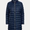 Manteaux en taffetas matelassé bleus pour femmes Ralph Lauren