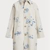 Manteaux en toile blancs à motifs floraux Ralph Lauren pour femmes Manteaux en toile blancs à motifs floraux Ralph Lauren pour femmes