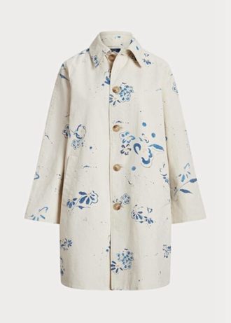 Manteaux en toile blancs à motifs floraux Ralph Lauren pour femmes