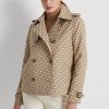 Manteaux jacquard monogramme croisés Ralph Lauren pour femmes kaki