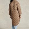 Manteaux matelassés imperméables surdimensionnés Ralph Lauren marron pour femmes