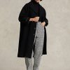 Manteaux oversize en laine mélangée à chevrons Ralph Lauren pour femmes noires Manteaux oversize en laine mélangée à chevrons Ralph Lauren pour femmes noires