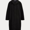 Manteaux oversize en laine mélangée à chevrons Ralph Lauren pour femmes noires Manteaux oversize en laine mélangée à chevrons Ralph Lauren pour femmes noires