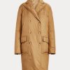 Manteaux polo déperlants en duvet kaki Ralph Lauren pour femmes