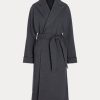Manteaux portefeuille en flanelle gris foncé Ralph Lauren pour femmes