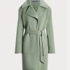 Manteaux portefeuille en laine et cachemire Cameo Ralph Lauren verts pour femmes