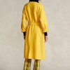 Manteaux portefeuille en laine mélangée double face jaune Ralph Lauren pour femme