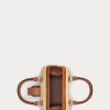 Mini sac à main Ralph Lauren en raphia naturel pour femme Mini sac à main Ralph Lauren en raphia naturel pour femme