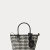 Mini sacs fourre-tout Bellport Ralph Lauren à motif pied-de-poule noir et blanc pour femme