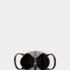Mini sacs fourre-tout Bellport Ralph Lauren à motif pied-de-poule noir et blanc pour femme