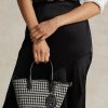 Mini sacs fourre-tout Bellport Ralph Lauren à motif pied-de-poule noir et blanc pour femme