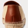 Mocassins beiges en toile brodée Ralph Lauren pour homme