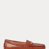 Mocassins en cuir marron Briony pour femme Ralph Lauren Mocassins en cuir marron Briony pour femme Ralph Lauren