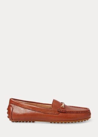 Mocassins en cuir marron Briony pour femme Ralph Lauren