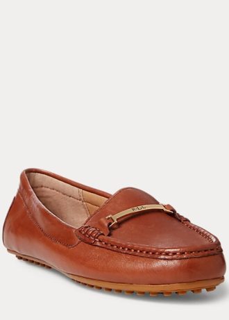 Mocassins en cuir marron Briony pour femme Ralph Lauren