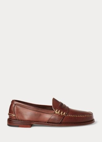 Mocassins en cuir marron Edric pour homme Ralph Lauren