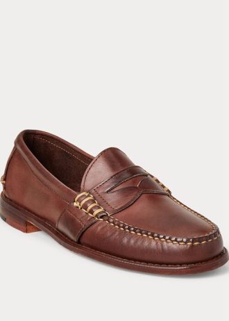 Mocassins en cuir marron Edric pour homme Ralph Lauren