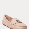 Mocassins en cuir nappa rose clair pour femme Ralph Lauren Barnsbury Mocassins en cuir nappa rose clair pour femme Ralph Lauren Barnsbury
