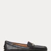Mocassins en cuir noirs Briony pour femmes Ralph Lauren Mocassins en cuir noirs Briony pour femmes Ralph Lauren