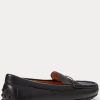 Mocassins en cuir noirs Briony pour femmes Ralph Lauren Mocassins en cuir noirs Briony pour femmes Ralph Lauren