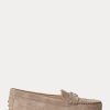 Mocassins en daim gris pour femmes Ralph Lauren Barnsbury Mocassins en daim gris pour femmes Ralph Lauren Barnsbury