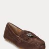 Mocassins en daim marron pour femmes Ralph Lauren Barnsbury Mocassins en daim marron pour femmes Ralph Lauren Barnsbury