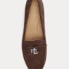 Mocassins en daim marron pour femmes Ralph Lauren Barnsbury Mocassins en daim marron pour femmes Ralph Lauren Barnsbury