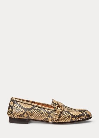 Mocassins en peau de serpent Ralph Lauren Avah Welington Ayers pour femmes