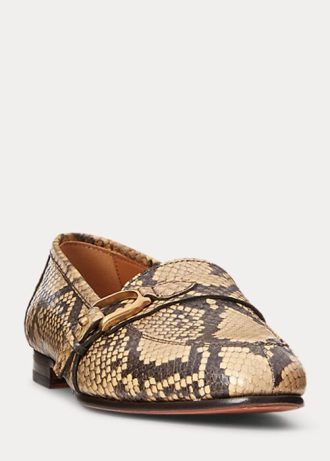 Mocassins en peau de serpent Ralph Lauren Avah Welington Ayers pour femmes