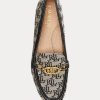 Mocassins gris pour femmes Ralph Lauren Averi II Monogram Jacquard Mocassins gris pour femmes Ralph Lauren Averi II Monogram Jacquard