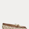 Mocassins marron pour femmes Ralph Lauren Averi II Monogram Jacquard Mocassins marron pour femmes Ralph Lauren Averi II Monogram Jacquard