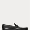 Mocassins noirs en cuir de veau bruni Chalmers de Ralph Lauren pour homme