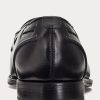 Mocassins noirs en cuir de veau à pampilles Ralph Lauren Luther pour hommes