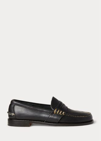 Mocassins noirs en cuir Edric pour homme Ralph Lauren