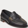 Mocassins noirs en cuir Edric pour homme Ralph Lauren