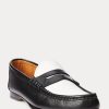 Mocassins Penny en cuir de veau Chalmers beige/blanc pour femme Ralph Lauren Mocassins Penny en cuir de veau Chalmers beige/blanc pour femme Ralph Lauren