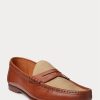 Mocassins Penny en cuir de veau et toile Chalmers de Ralph Lauren pour homme marron Mocassins Penny en cuir de veau et toile Chalmers de Ralph Lauren pour homme marron
