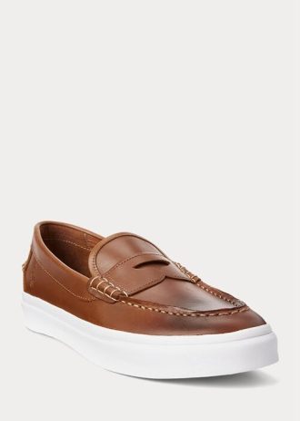 Mocassins Penny en cuir marron pour homme Ralph Lauren Keaton