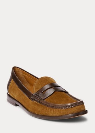 Mocassins Penny en daim et cuir marron Ralph Lauren pour femme