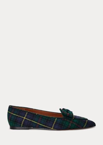 Mocassins pointus en laine à carreaux Ashtyn de Ralph Lauren pour femmes Mocassins pointus en laine à carreaux Ashtyn de Ralph Lauren pour femmes