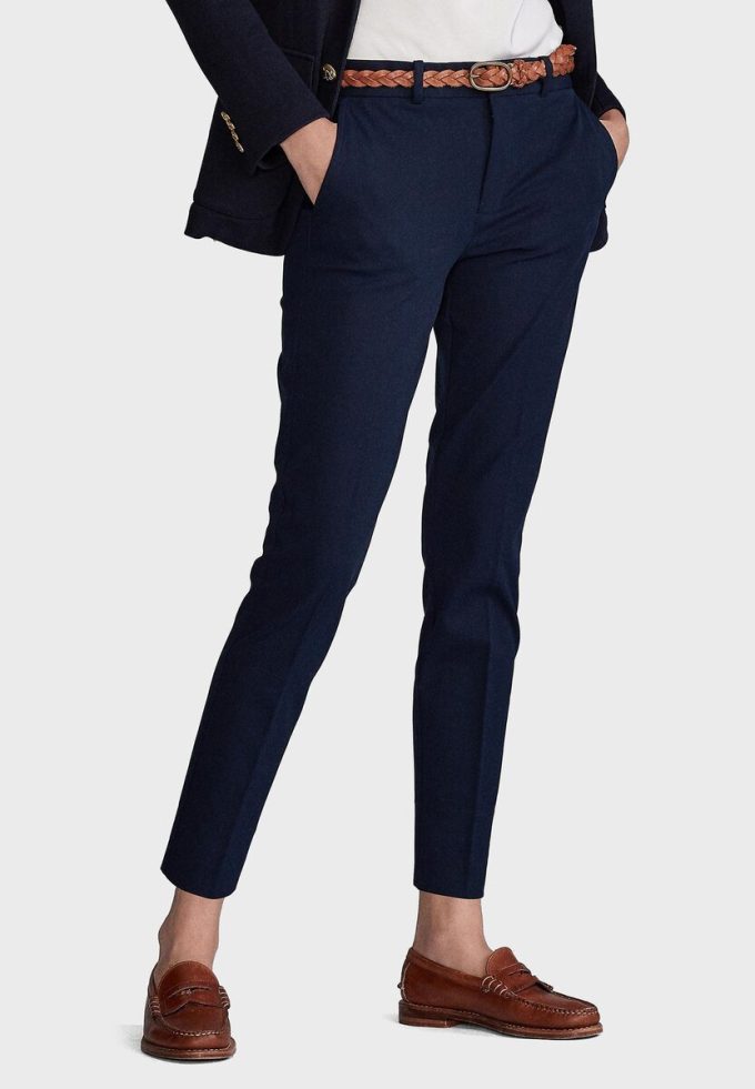 Pantalon ajusté bleu Ralph Lauren pour femme Pantalon ajusté bleu Ralph Lauren pour femme